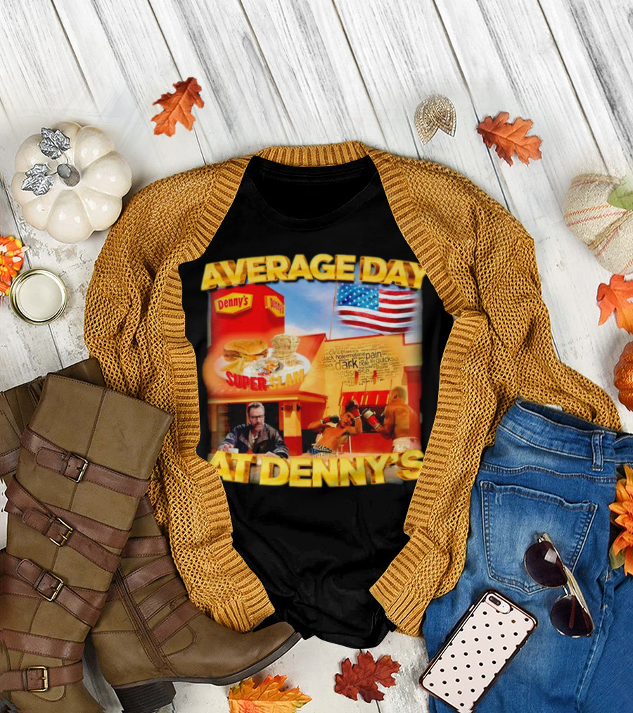 Average Day at Denny’s Super Slam Boxing American Flag T-Shirt
