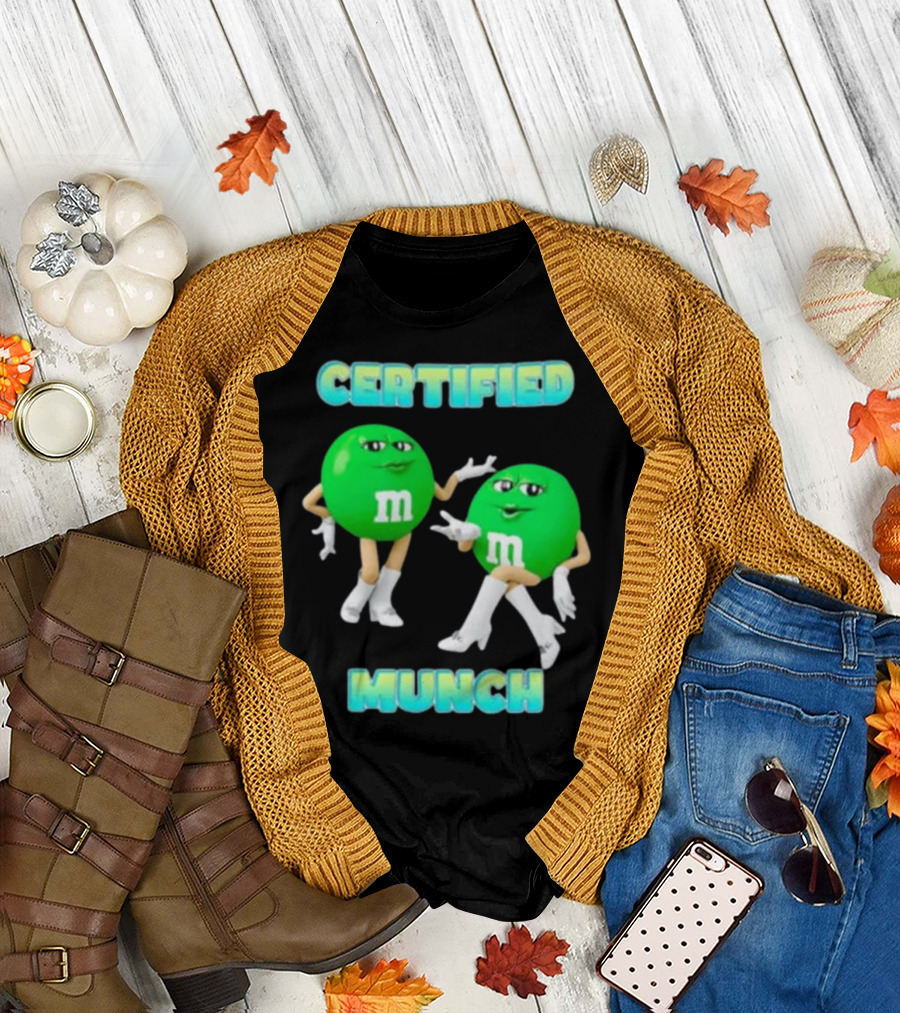 CERTIFIED MUNCH M&M Green Candy Characters Boot Pose T-Shirt