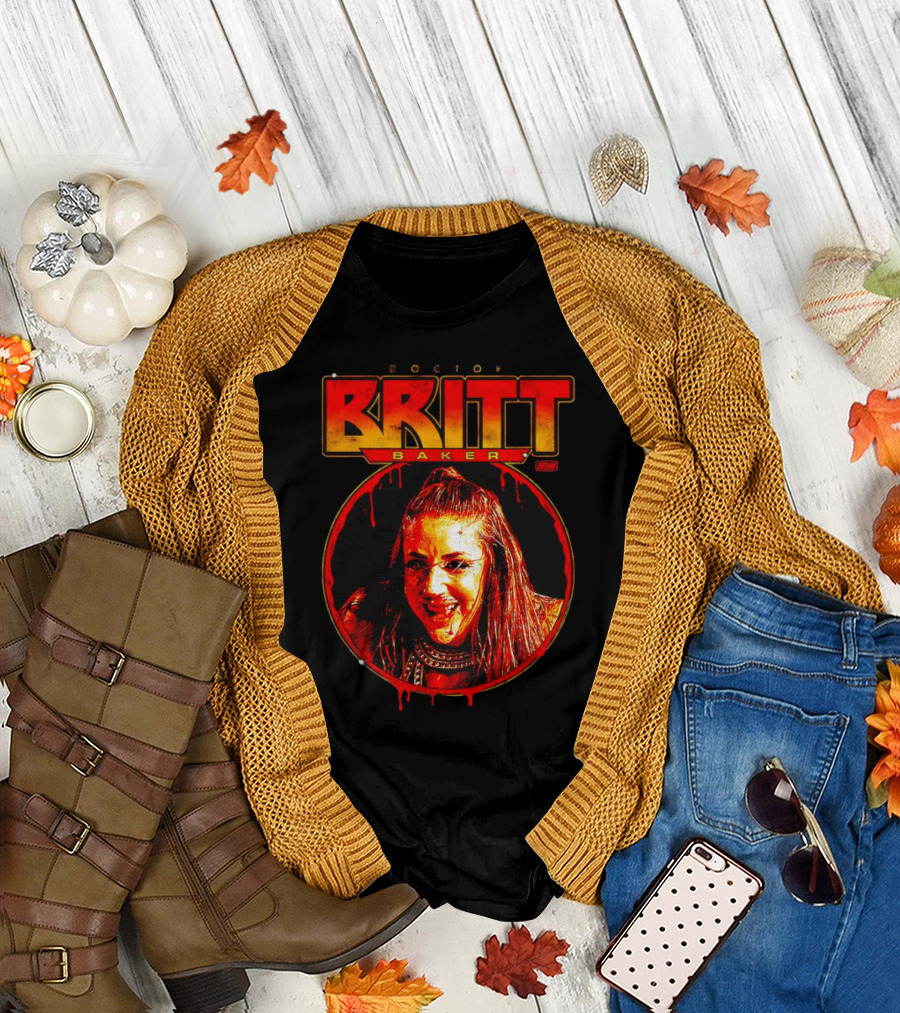 Doctor Britt Baker AEW Wrestler Portrait Rolemodel T-Shirt