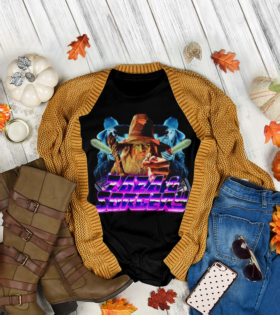 Zaza and Sorcery Retro Fantasy Wizards Trio T-Shirt
