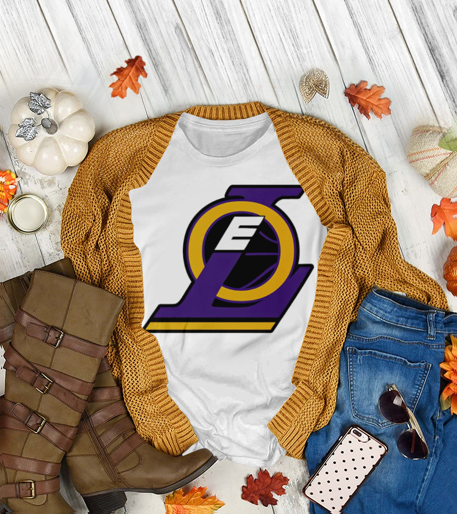 LOE Los Angeles Lakers Logo Basketball T-Shirt
