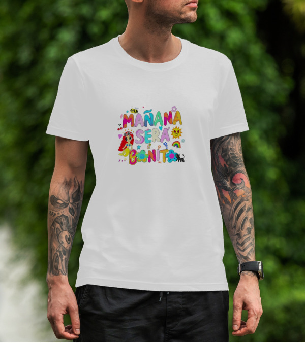 Mañana Será Bonito Colorful Cute Sun Flower Rainbow T-Shirt