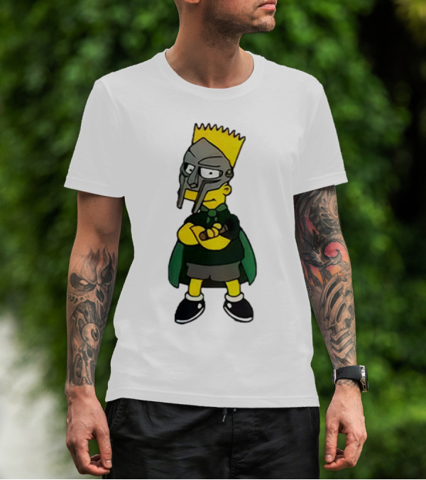 Mf Doom Bart Simpson Mask Crossover Collaboration T-Shirt