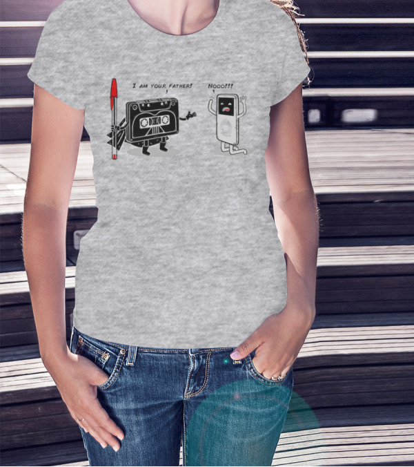 I Am Your Father Nooo Cassette And IPod T-Shirt