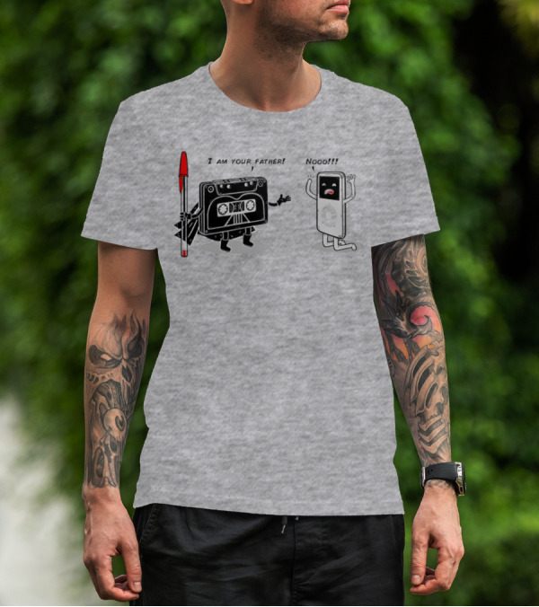 I Am Your Father Nooo Cassette And IPod T-Shirt