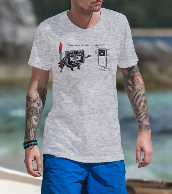 I Am Your Father Nooo Cassette And IPod T-Shirt