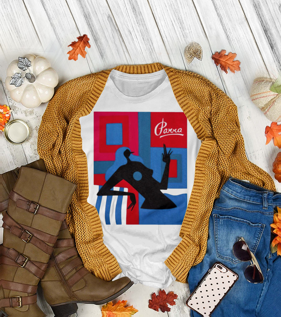 Parra Hot Springs Abstract Silhouette and Geometric Blocks T-Shirt