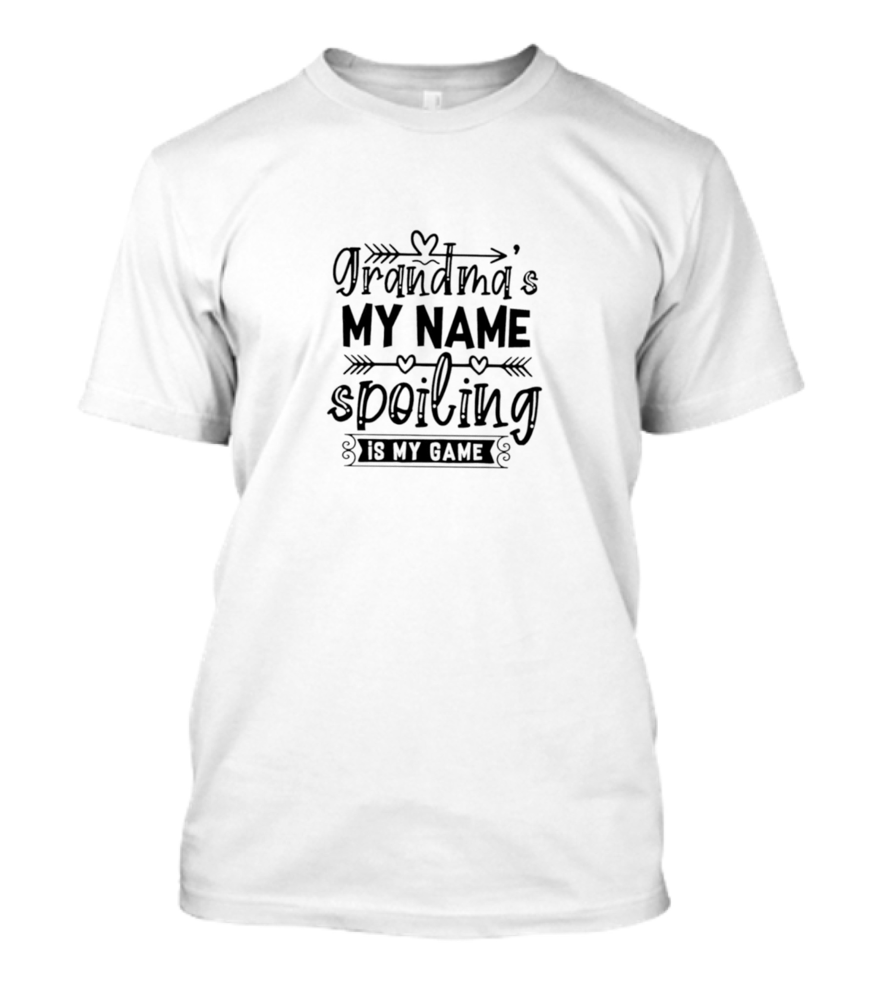 Grandma's My Name Spoiling Is My Game With Hearts And Arrows T-Shirt