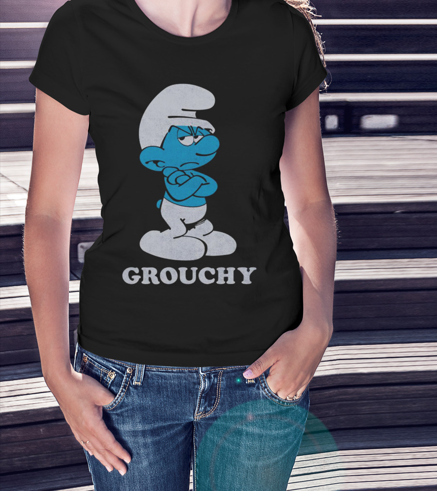 Grouchy Smurf Crossed Arms Stance T-Shirt