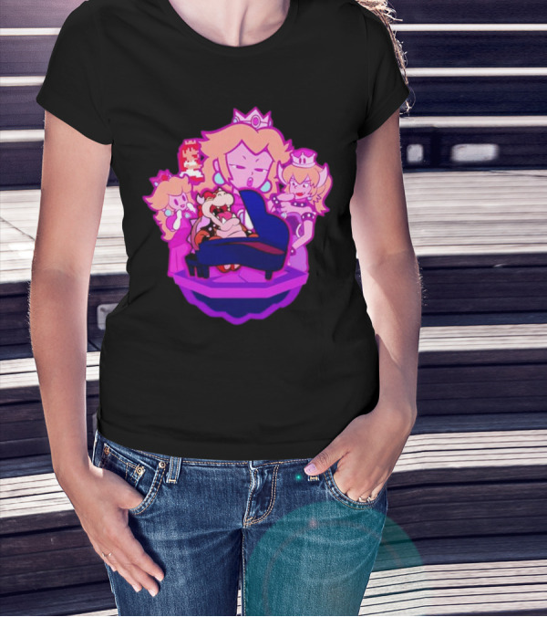 Peaches Super Mario Bros Bowser Piano Performance Oscars T-Shirt