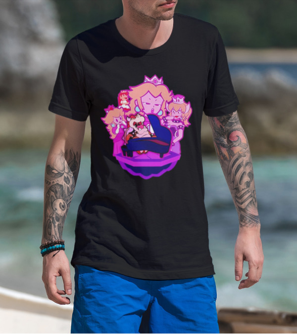 Peaches Super Mario Bros Bowser Piano Performance Oscars T-Shirt