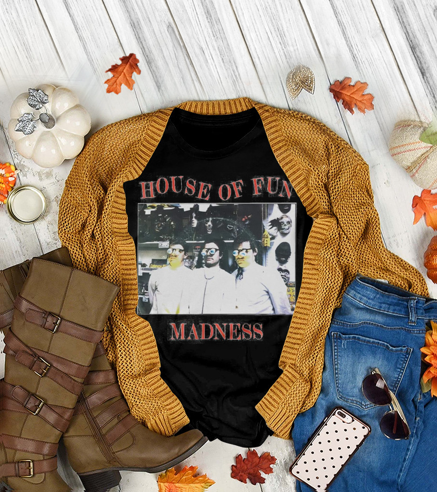 Madness House of Fun 1980s Band Photo with Mask Collection T-Shirt