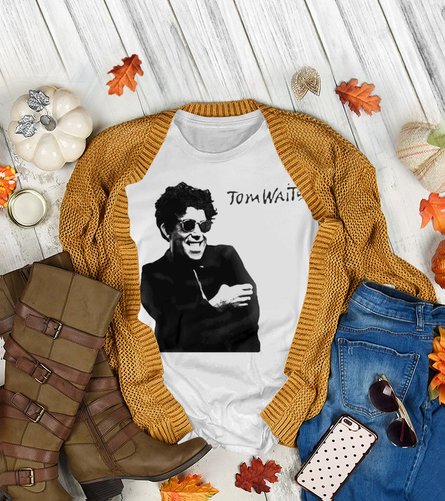 Tom Waits Black and White Sunglasses T-Shirt