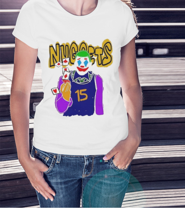 Nuggets Clown 15 Nikola Jokic Joker Basketball NBA T-Shirt