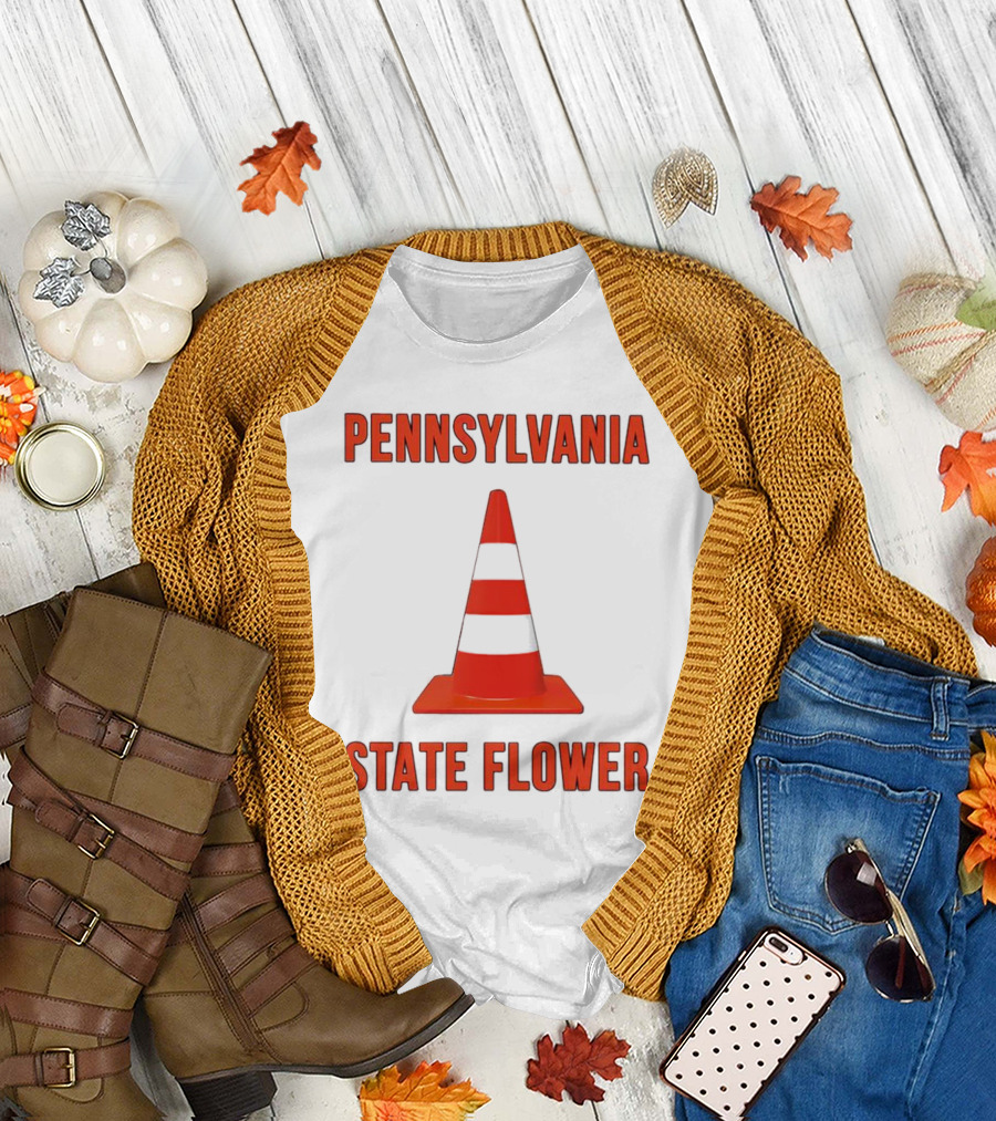 PENNSYLVANIA STATE FLOWER TRAFFIC CONE T-Shirt