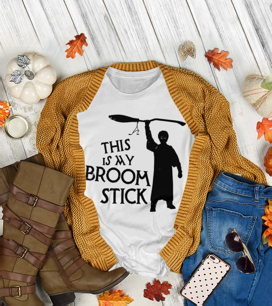 This Is My Broom Stick Silhouette Wizard T-Shirt