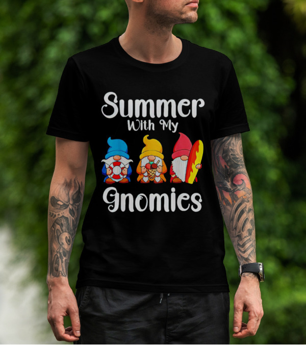 Summer With My Gnomies Beach Fun Adventure T-Shirt