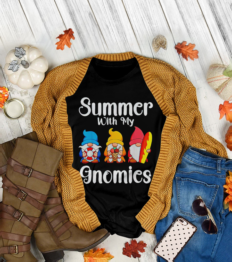 Summer with My Gnomies Beach Fun Adventure T-Shirt