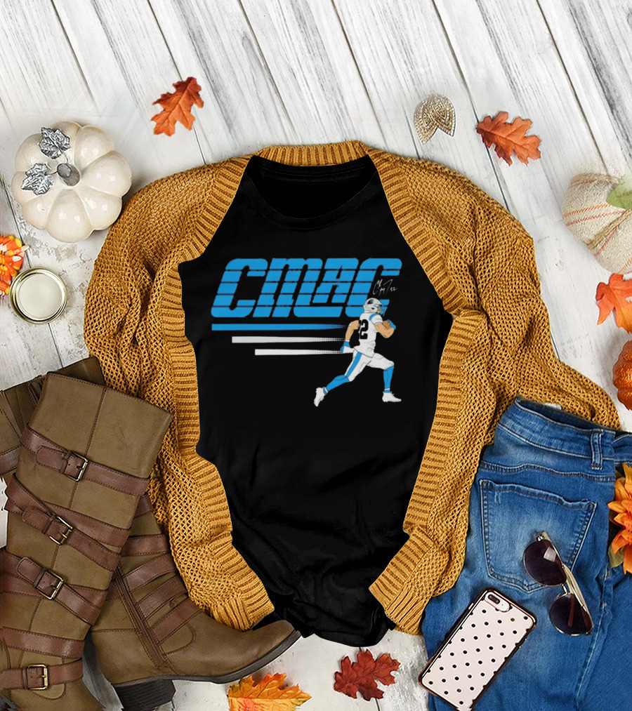 C-Mac Christian McCaffrey Running Carolina Panthers T-Shirt