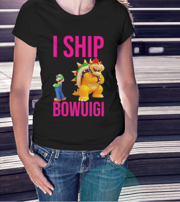 I Ship Bowuigi Super Mario Luigi Bowser T-Shirt