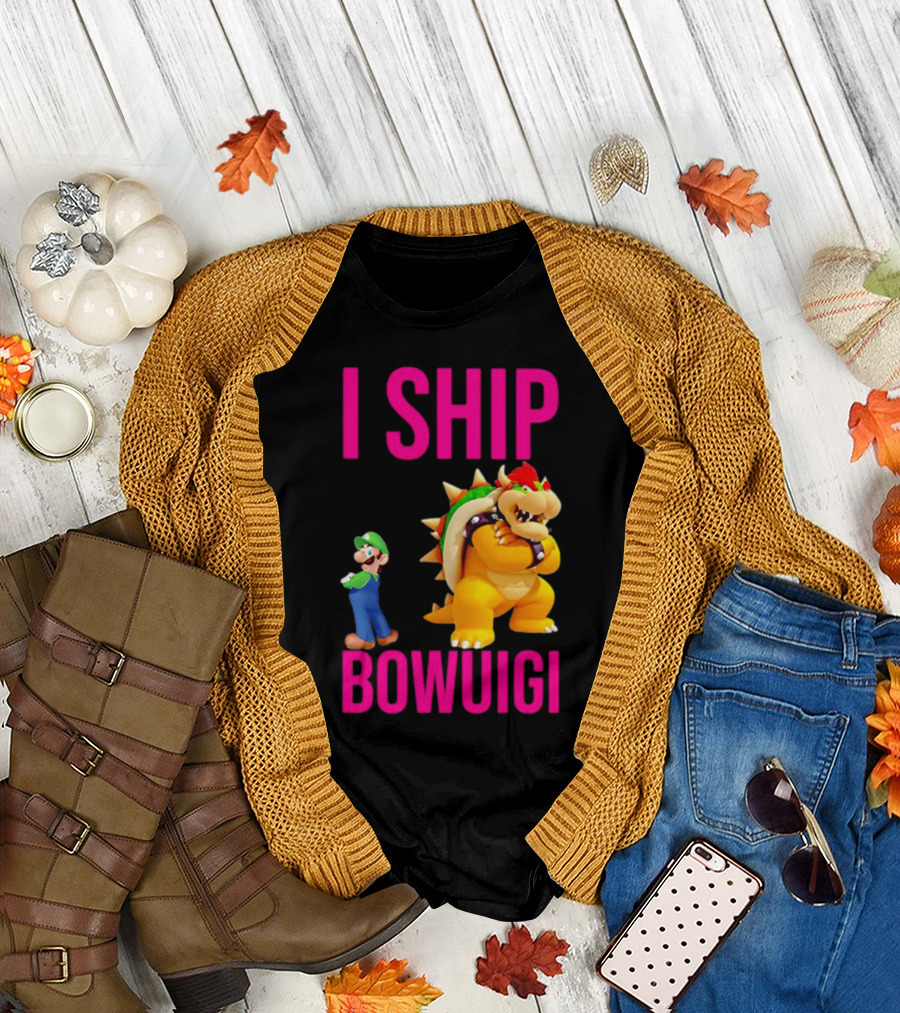 I Ship Bowuigi Super Mario Luigi Bowser T-Shirt