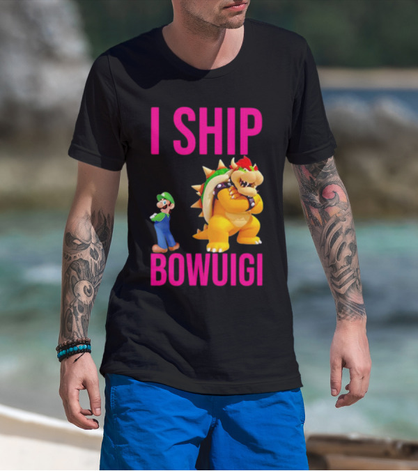 I Ship Bowuigi Super Mario Luigi Bowser T-Shirt
