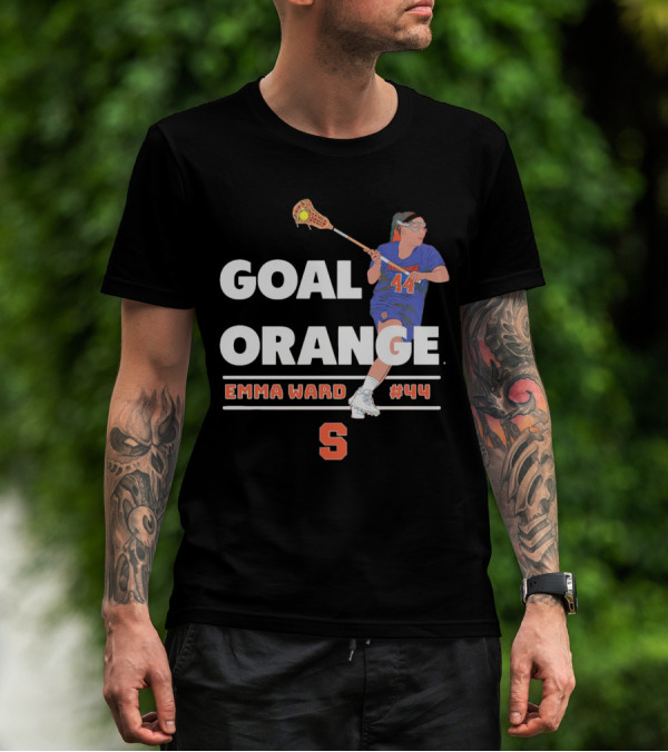 Syracuse Orange Emma Ward #44 Goal Orange Lacrosse T-Shirt