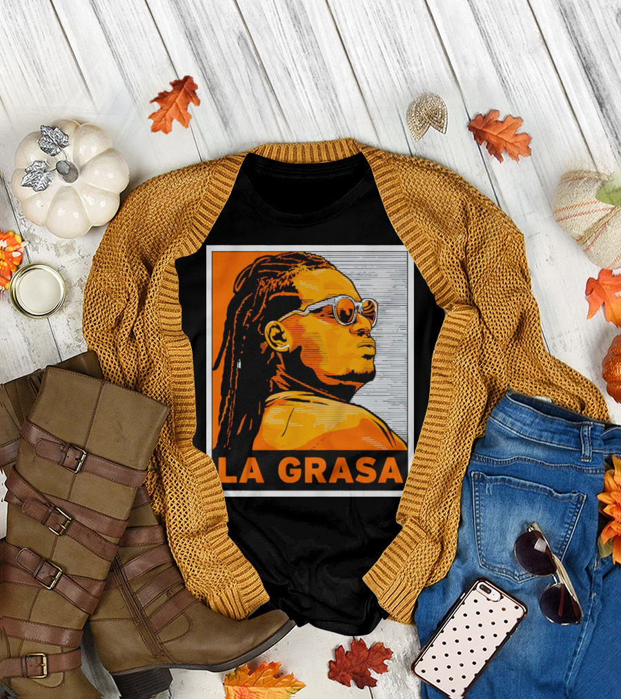 Framber Valdez La Grasa Houston Astros Orange Sunglasses T-Shirt