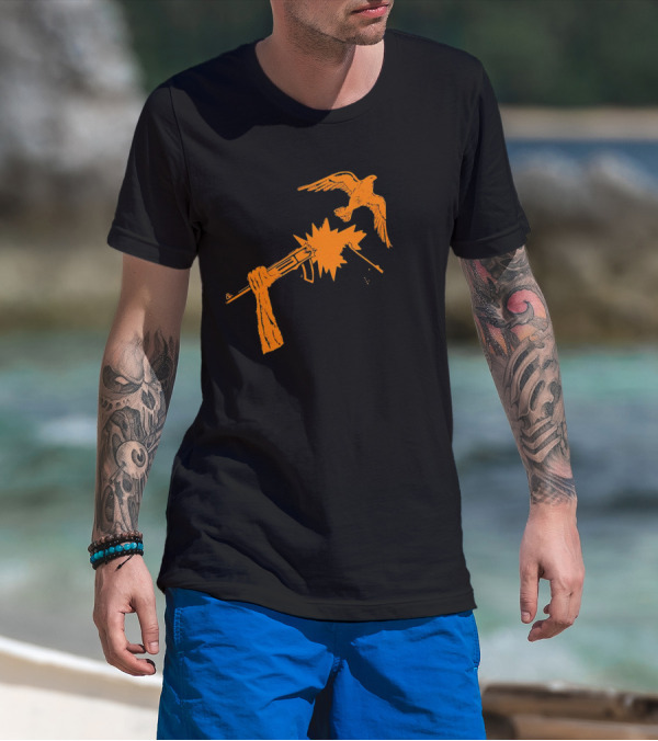 Anti War Gun And Dove Explosive Encounter T-Shirt