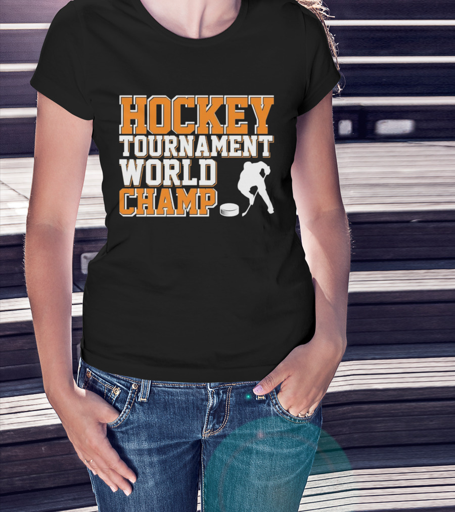 Hockey Tournament World Champ Sunset T-Shirt