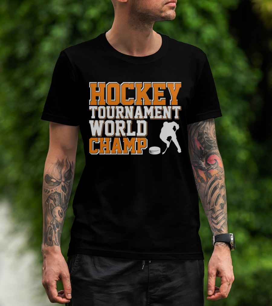 Hockey Tournament World Champ Sunset T-Shirt