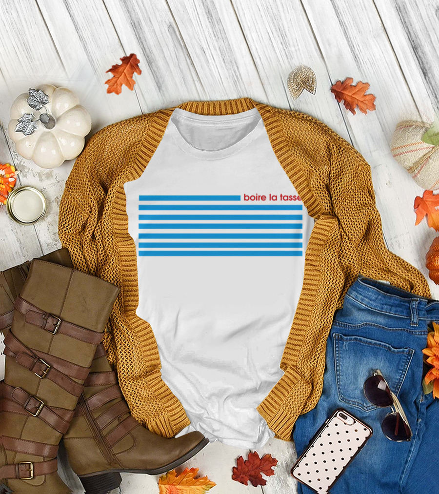 Boire la Tasse Striped Minimalist T-Shirt