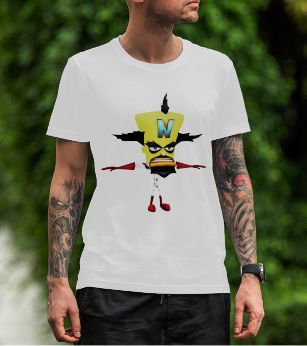Doctor Neo Cortex Crash Bandicoot Character Villain Gaming T-Shirt