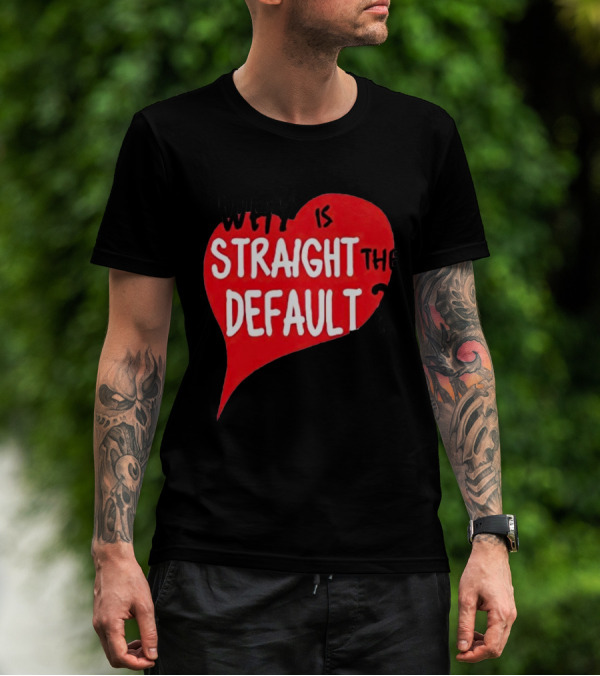 Why Is Straight The Default Question Heart T-Shirt