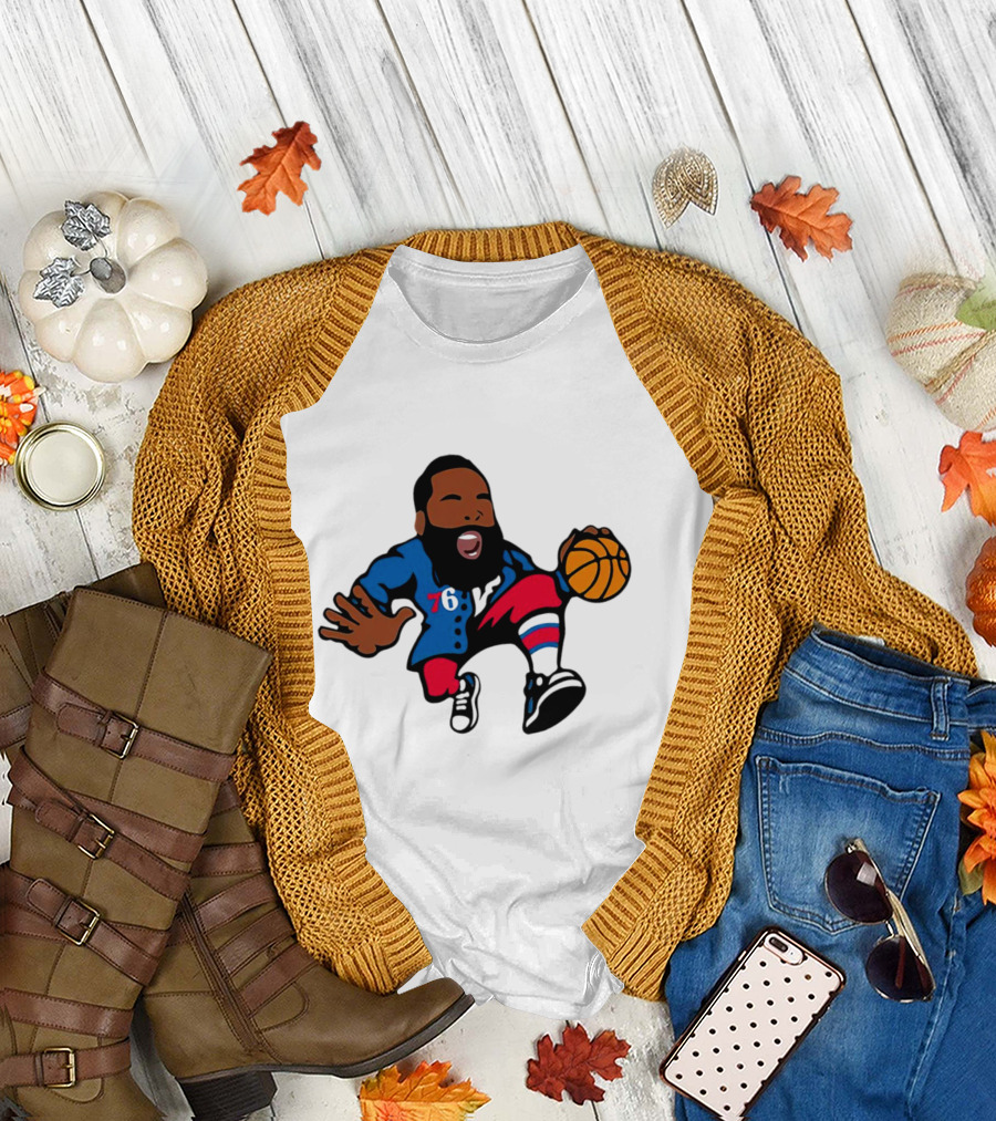 James Harden Cartoon 76 Basketball Philadelphia T-Shirt
