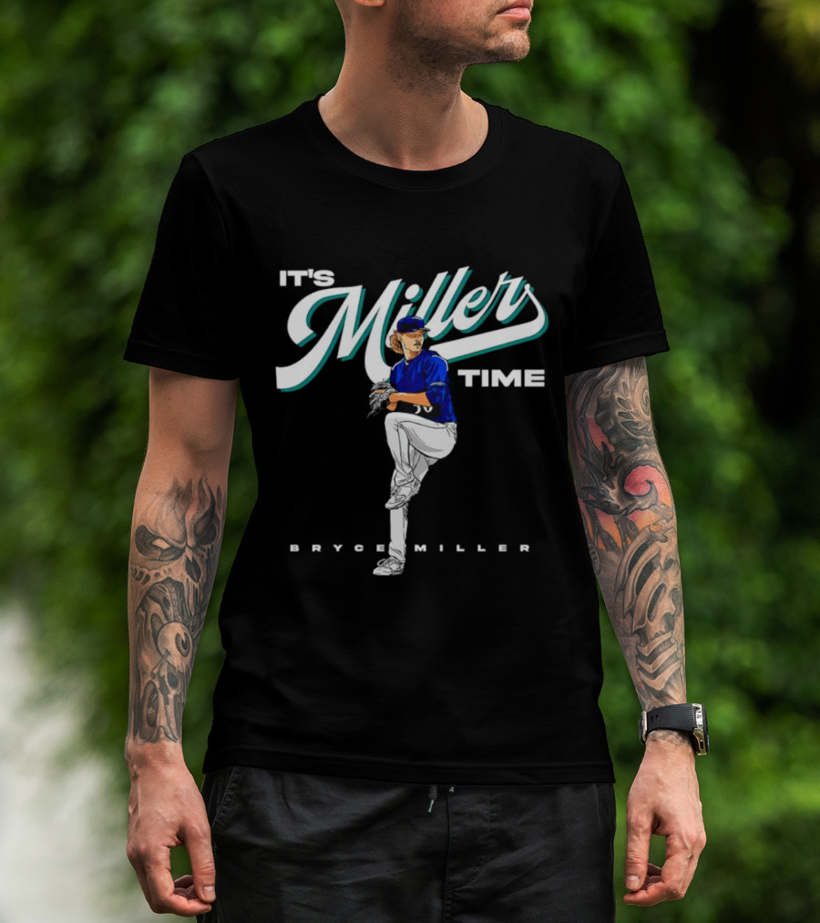 Bryce Miller It's Miller Time Baseball Pitcher T-Shirt