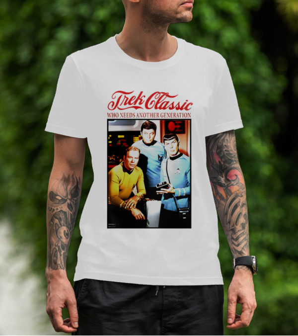 Star Trek Classic Who Needs Another Generation Vintage Crew Image T-Shirt