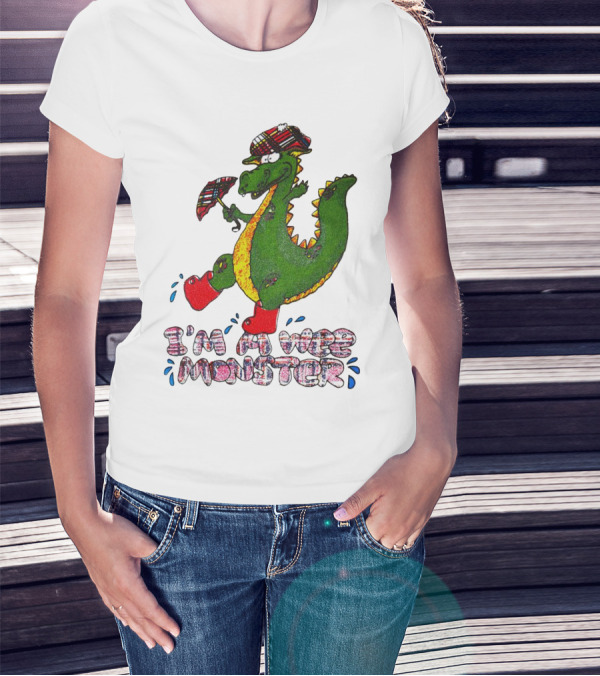 I’m A Wee Monster Scottish Dragon With Plaid Hat And Boots T-Shirt