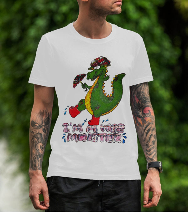 I’m A Wee Monster Scottish Dragon With Plaid Hat And Boots T-Shirt