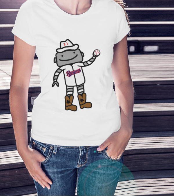 Rangers Robot 21 Baseball Texas Rangers T-Shirt