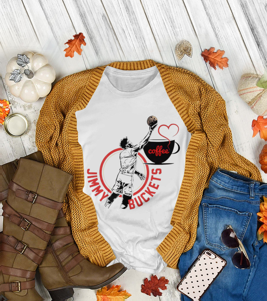 Miami Heat Jimmy Buckets Coffee Slam Dunk Cup Heart T-Shirt