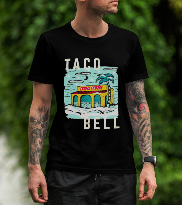 Taco Bell Numero Uno Palm Tree Retro Landscape T-Shirt