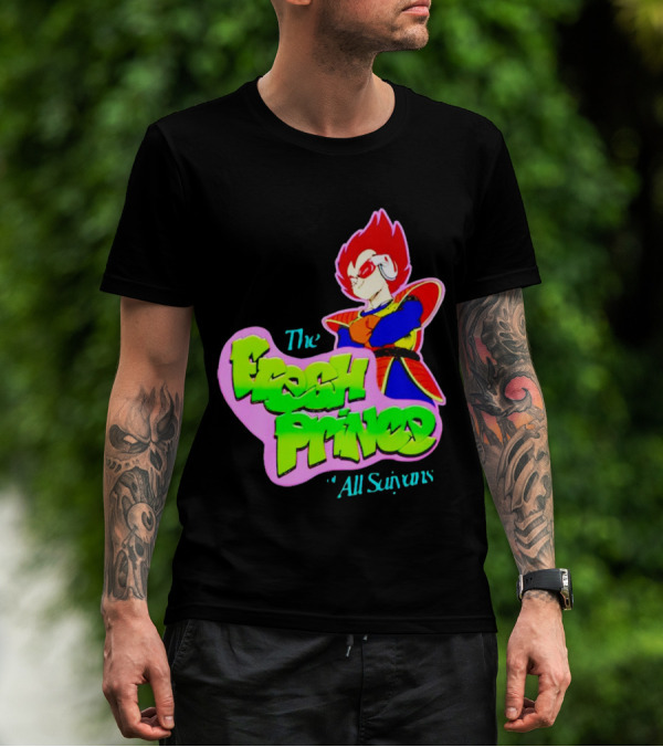 The Fresh Prince Of All Saiyans Vegeta Cartoon Mashup T-Shirt