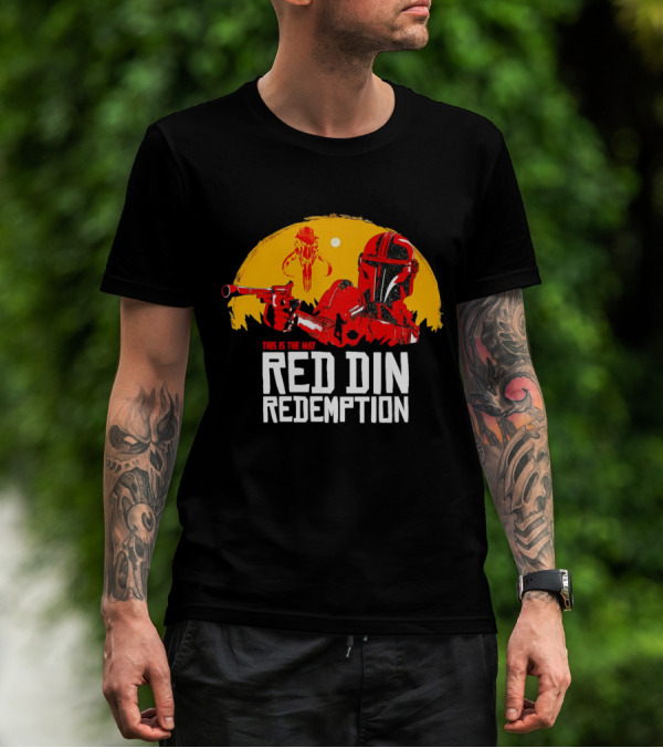 This Is The Way Red Din Redemption Mandalorian Bounty Hunter Star Wars T-Shirt