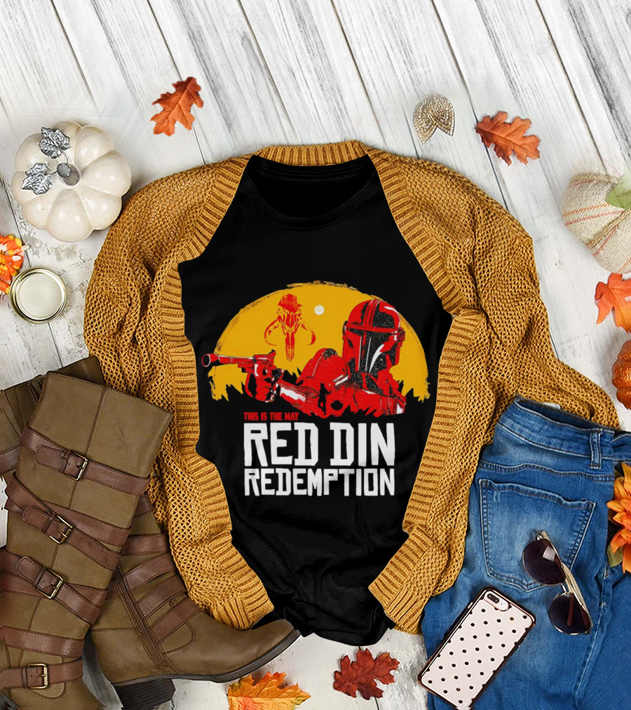 This Is The Way Red Din Redemption Mandalorian Bounty Hunter Star Wars T-Shirt