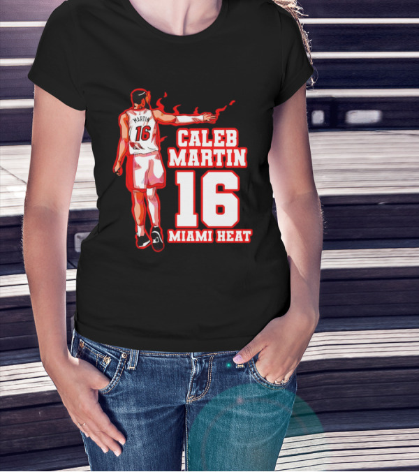 Caleb Martin 16 Miami Heat NBA Player T-Shirt
