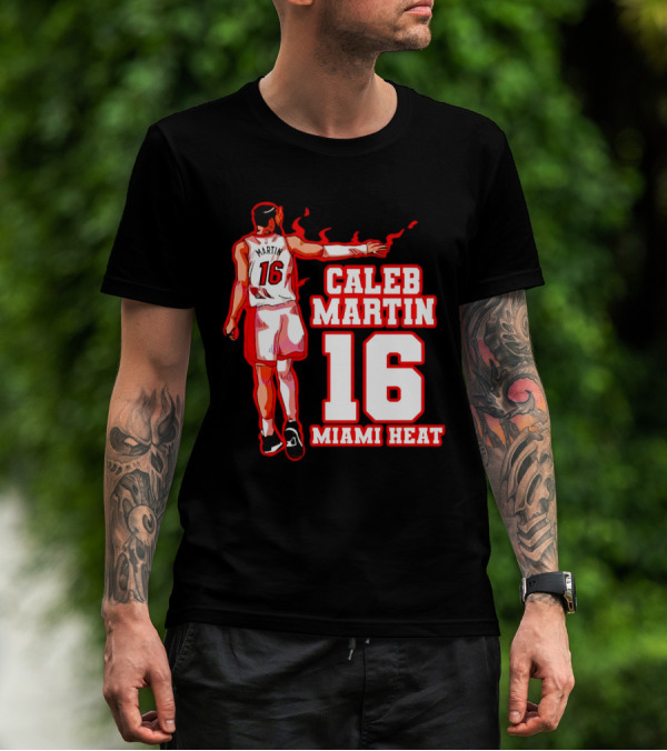 Caleb Martin 16 Miami Heat NBA Player T-Shirt