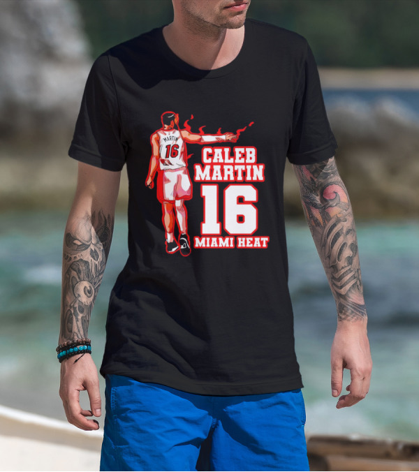 Caleb Martin 16 Miami Heat NBA Player T-Shirt