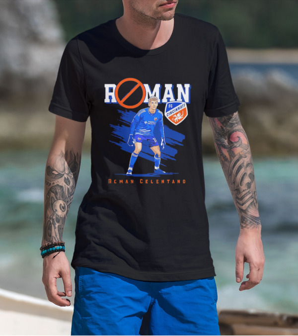 Roman Celentano FC Cincinnati Player Text T-Shirt