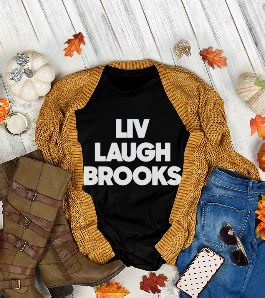 LIV Laugh Brooks Playful Phrase T-Shirt